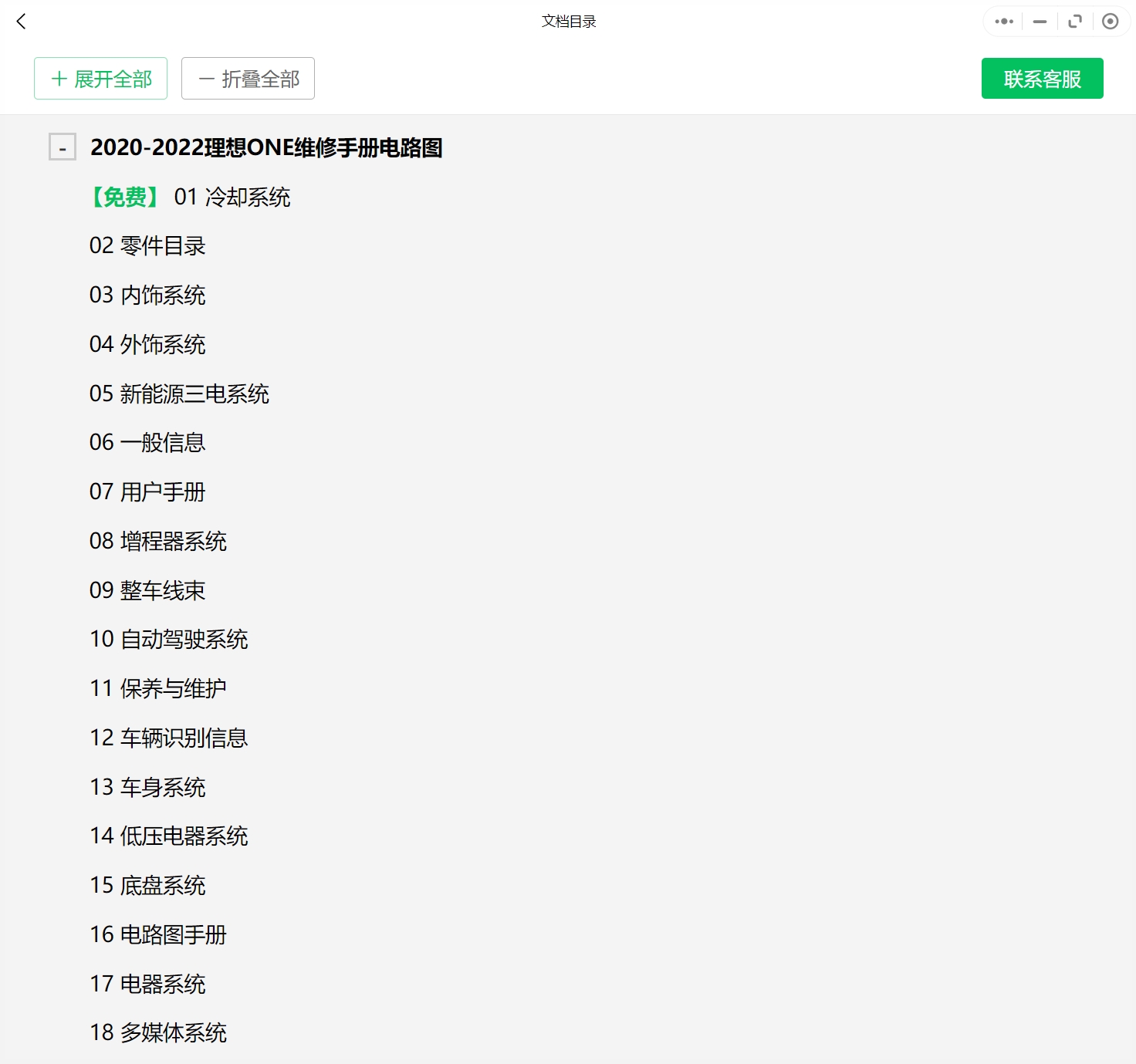 理想力帆汽車維修手冊(cè)和電路圖[資料更新]