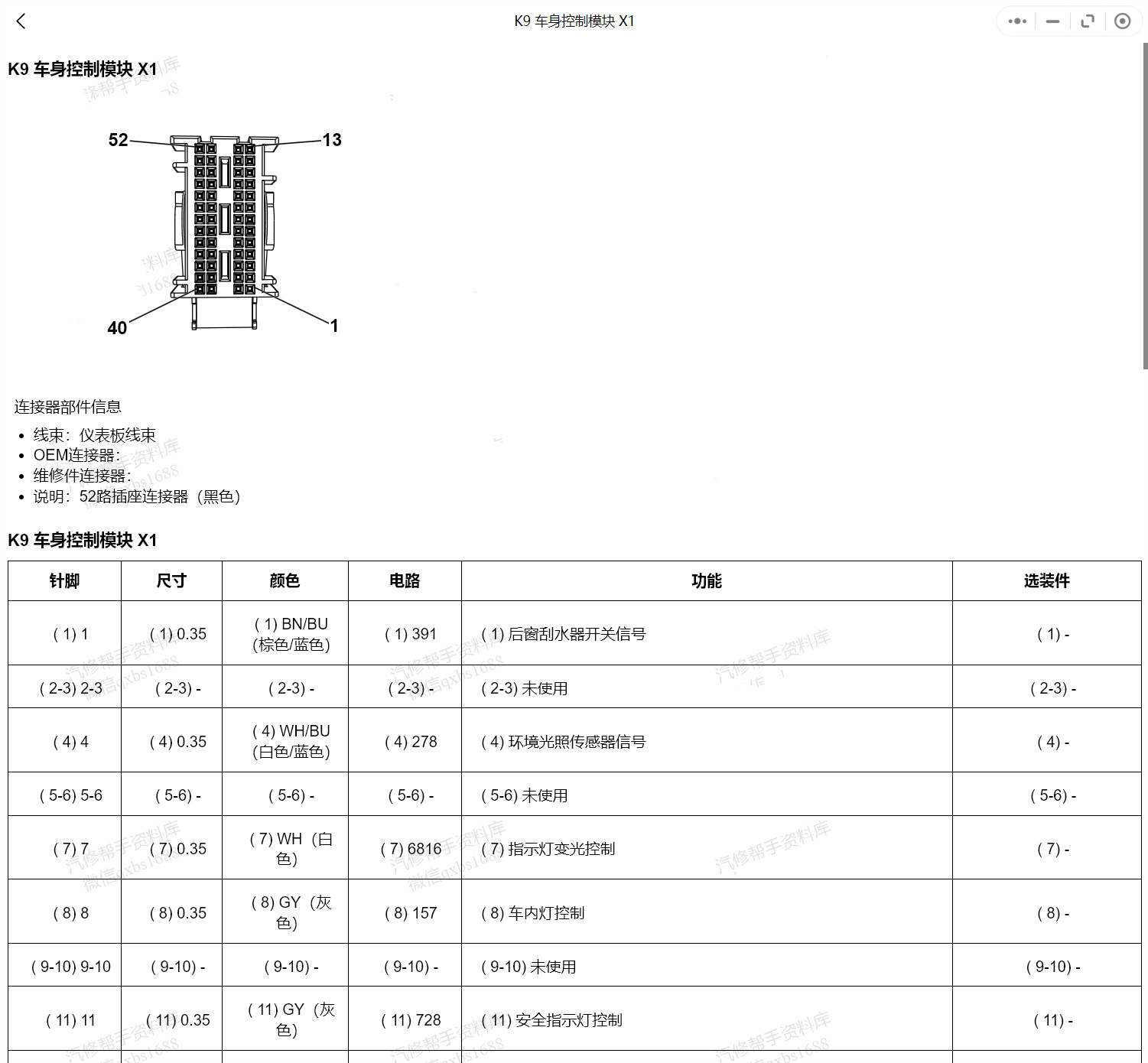 【動態專修】2010-2024年別克維修手冊和電路圖資料更新